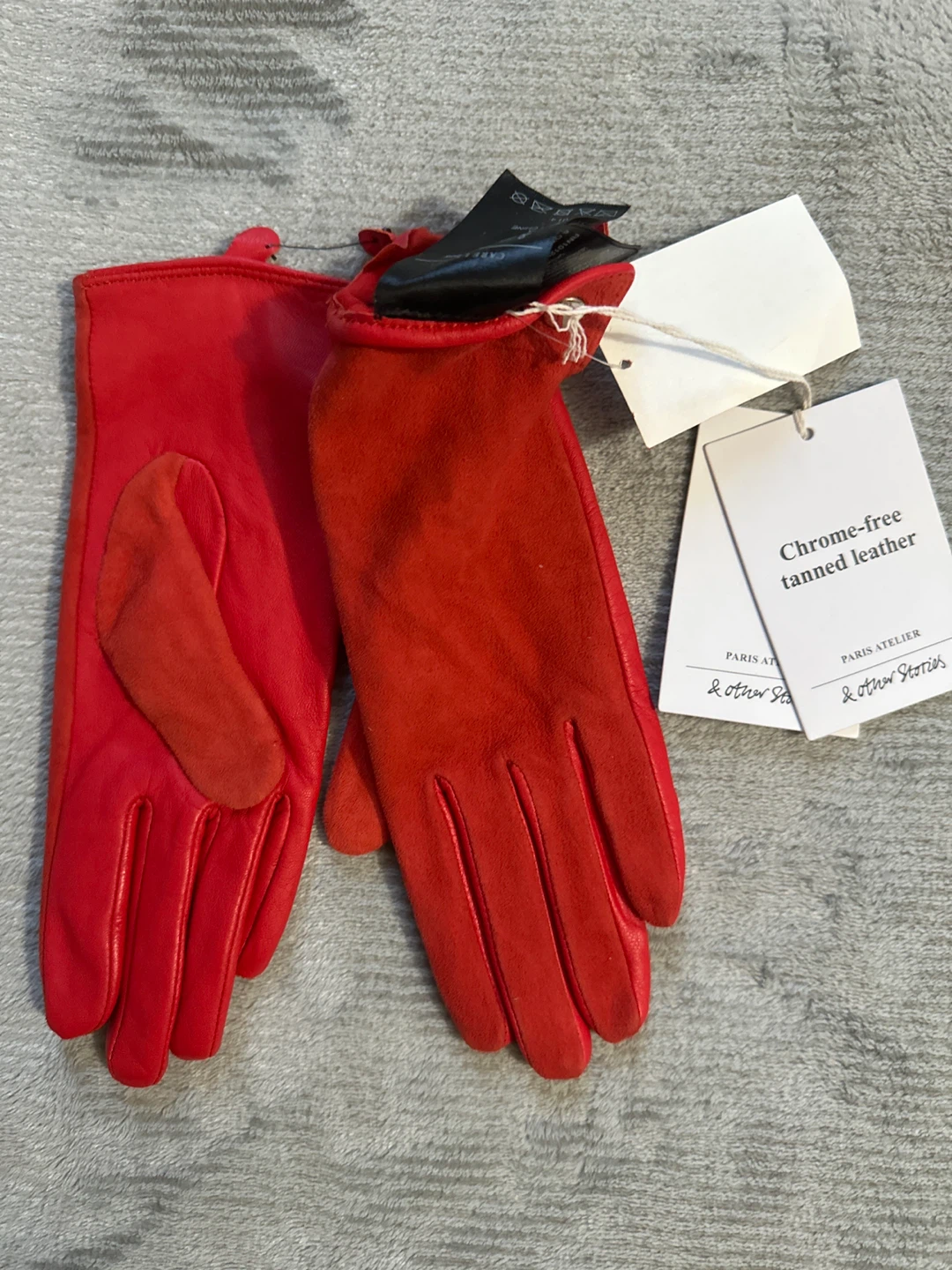 🏆Red Leather Gloves - & Other Stories🏆