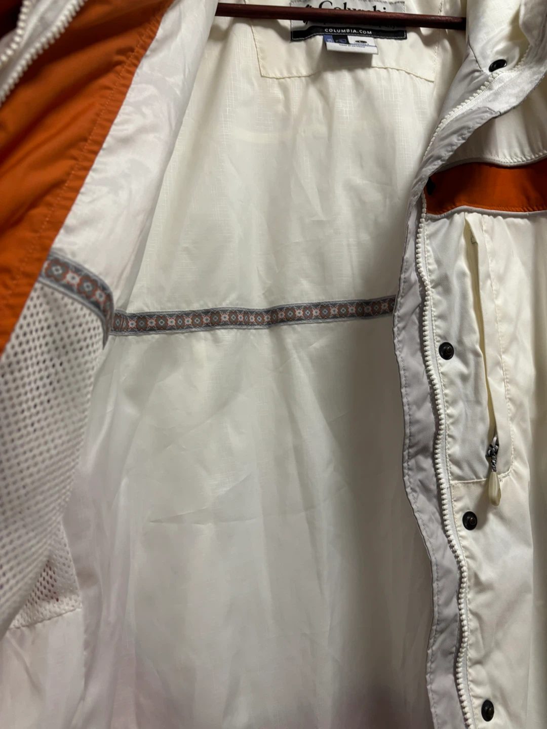 Columbia White & Orange Hooded Jacket - photo 4