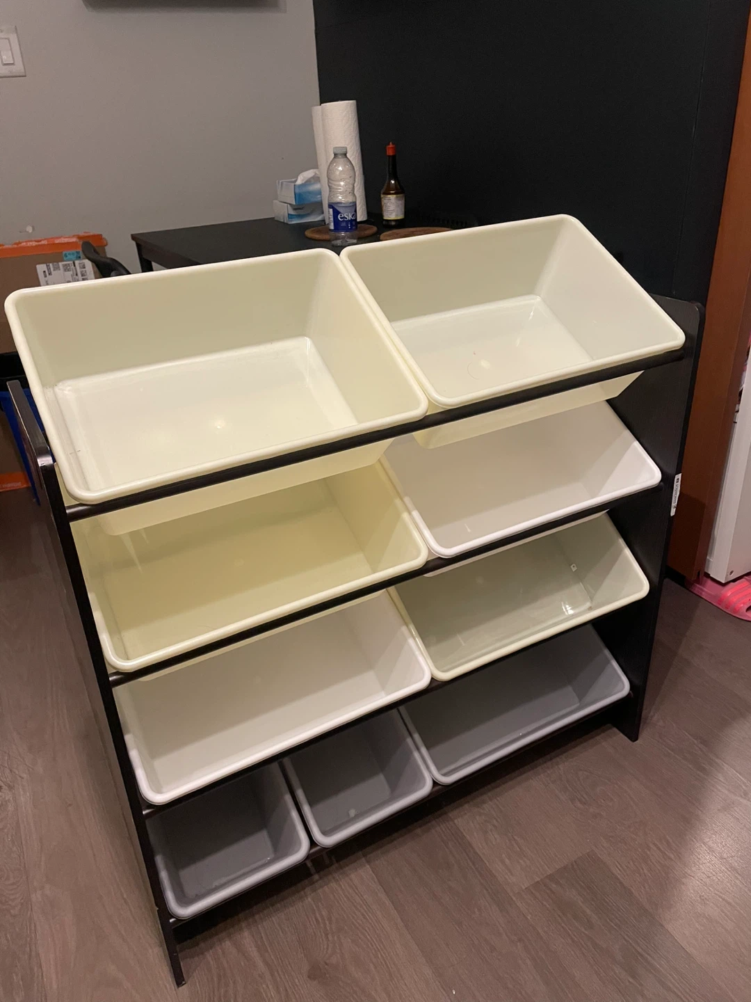 Toy Storage Shelf with Bins