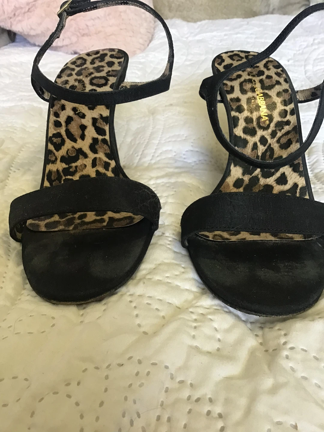 Dolce & Gabbana Leopard Print Heeled Sandals Size 37 - photo 3