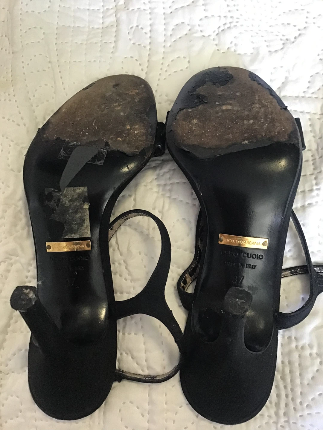 Dolce & Gabbana Leopard Print Heeled Sandals Size 37 - photo 5