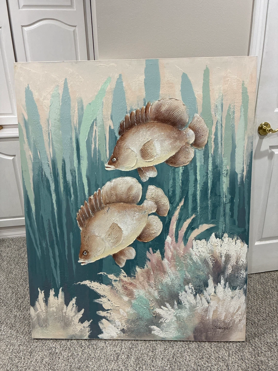 Two Fish Underwater Canvas Wall Art