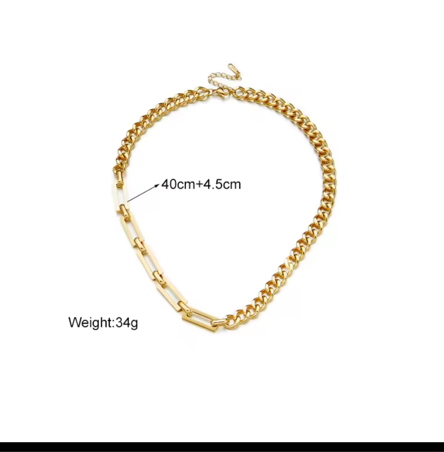 🏆18k gold plated stainless steel necklace and bracelet set - photo 4