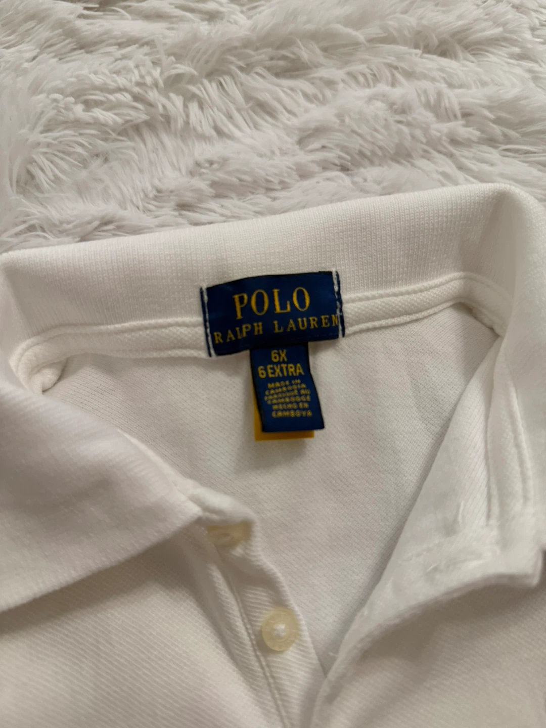 White Polo Ralph Lauren Kids Polo Shirt Size 6X - photo 4