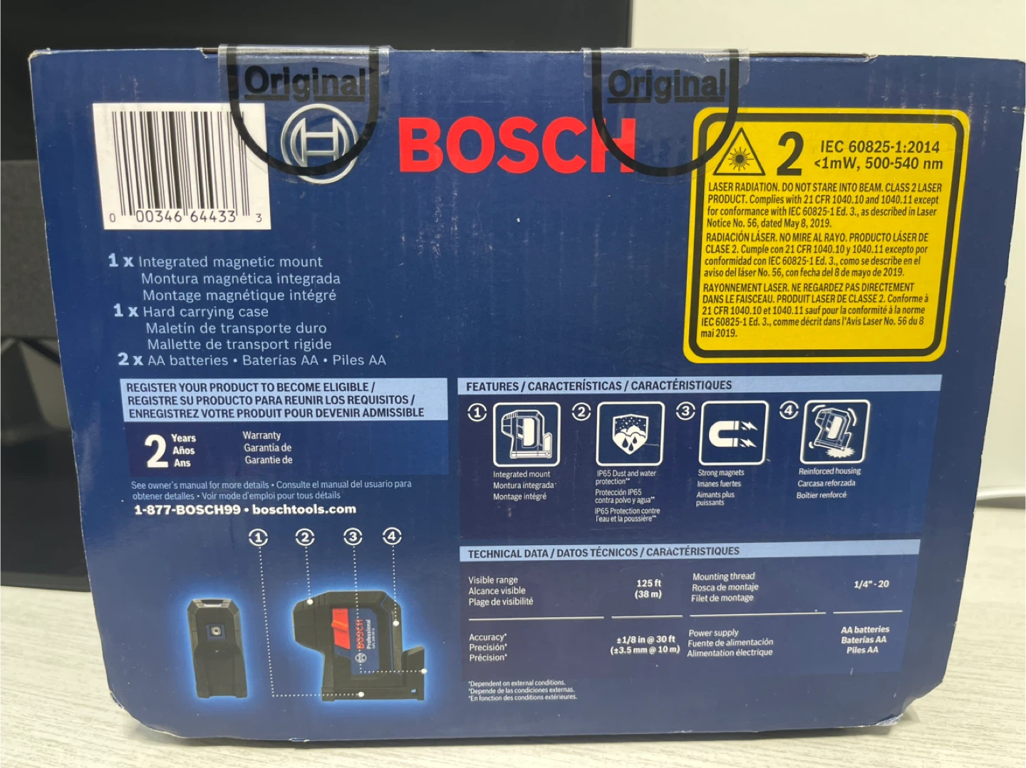 Bosch 125 ft. Green 3-Point Self-Leveling Laser - photo 2