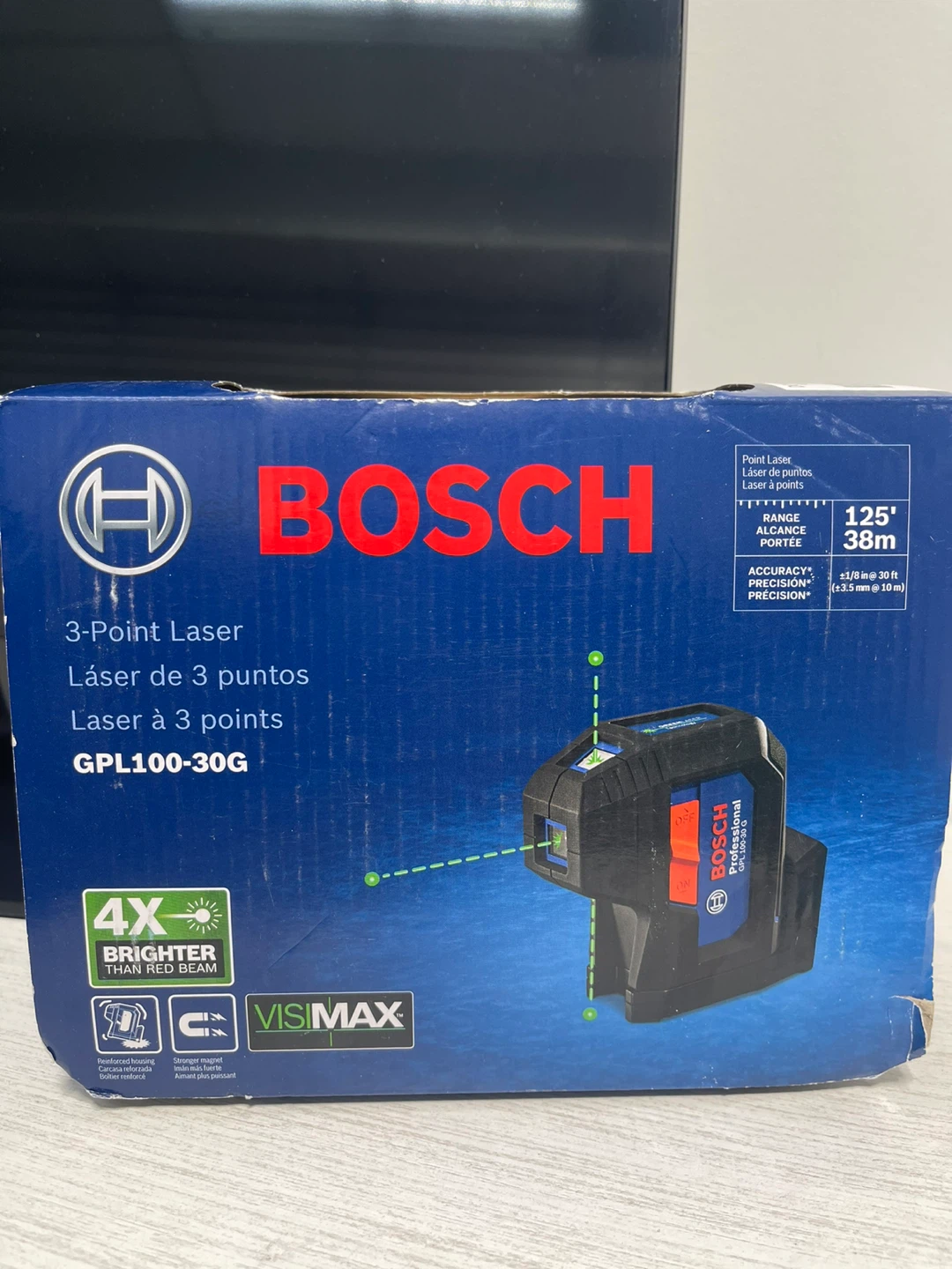 Bosch 125 ft. Green 3-Point Self-Leveling Laser