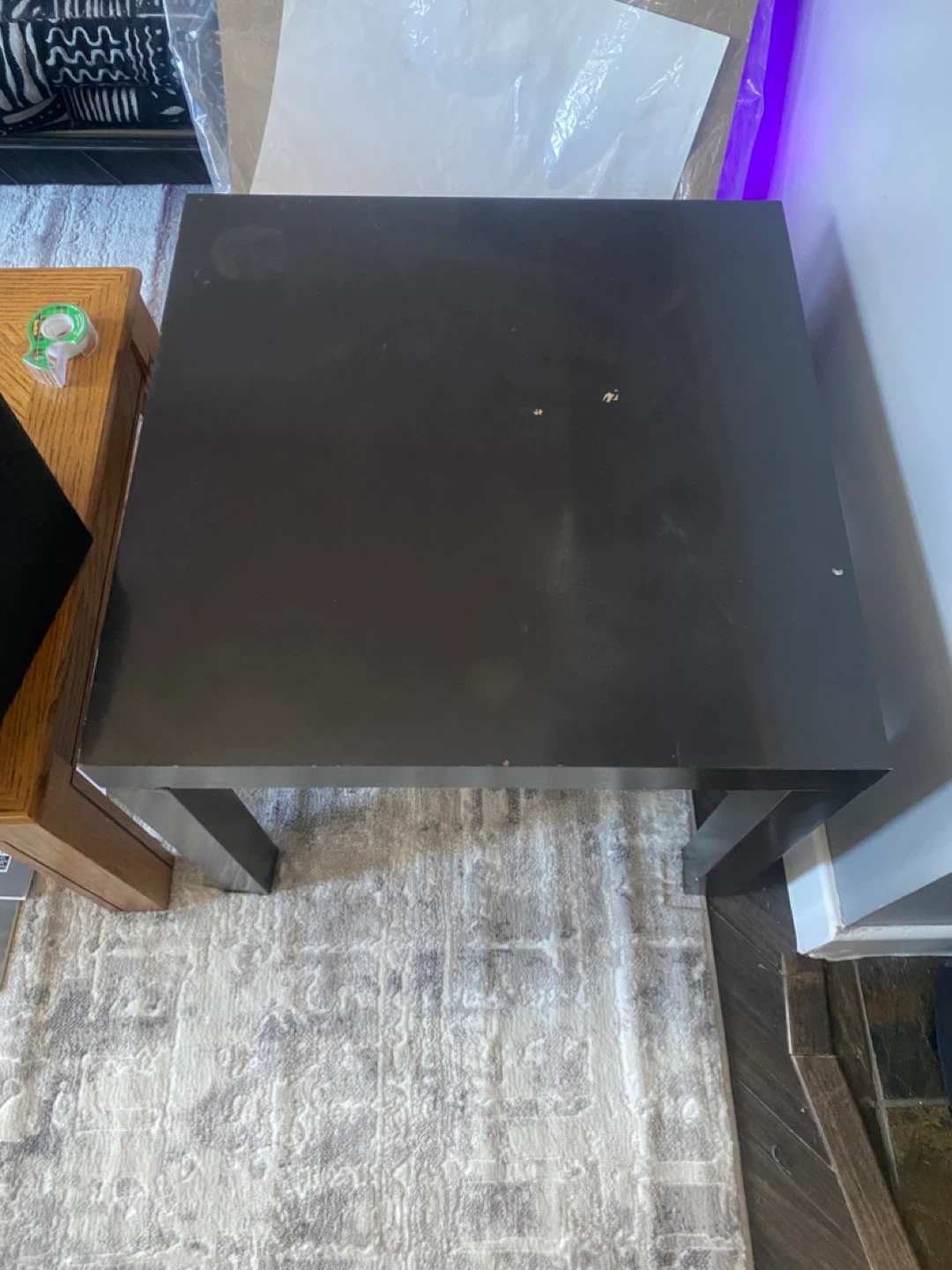 Black Square End Table - photo 2