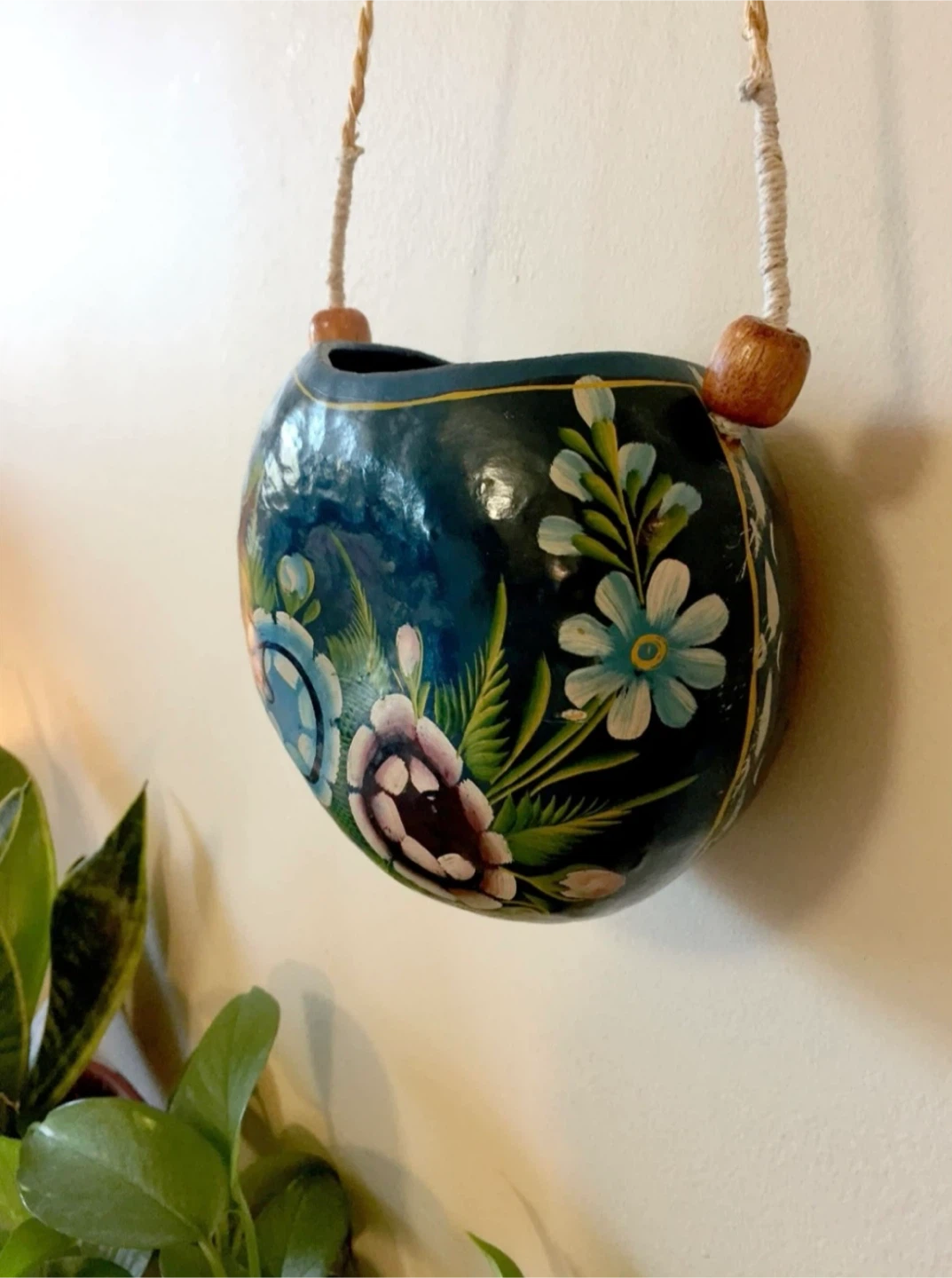 Planter and lidded box Vintage Hand-painted - photo 4