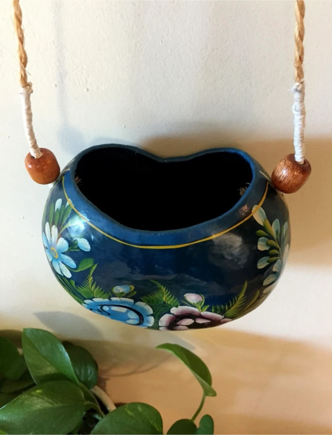 Planter and lidded box Vintage Hand-painted - photo 5