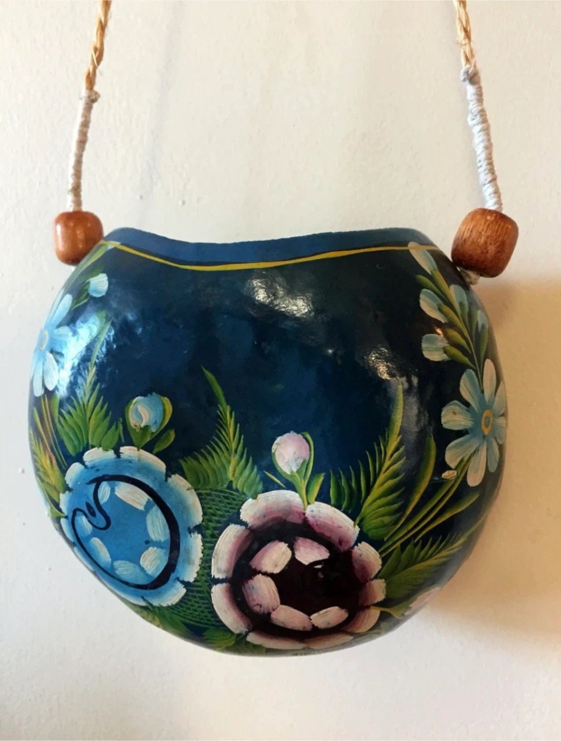 Planter and lidded box Vintage Hand-painted - photo 3