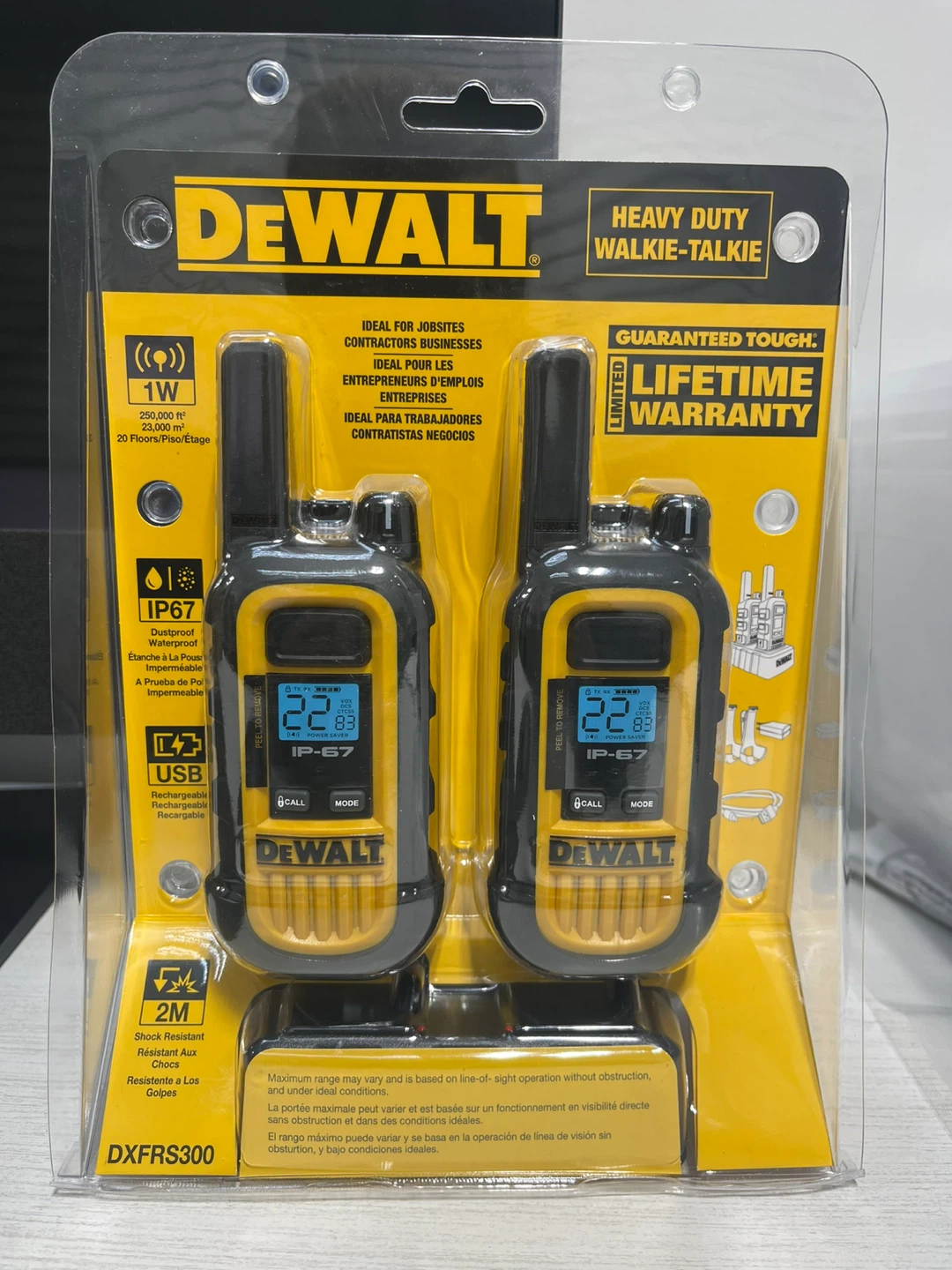 DEWALT 250,000 Sq. ft. FRS/GMRS Two-Way Radio