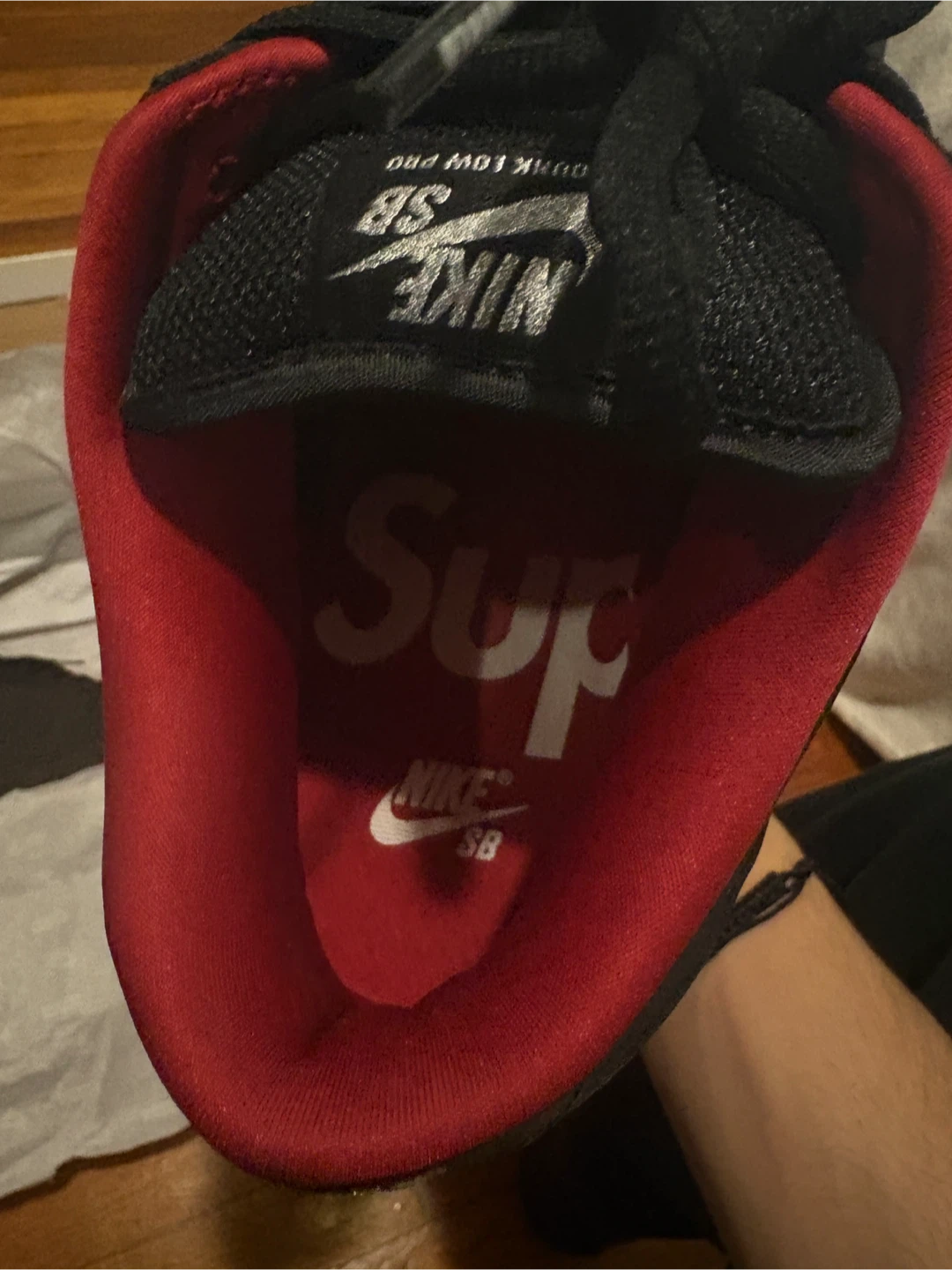 Nike SB Dunk Low Pro Supreme '94 Black Red - photo 3