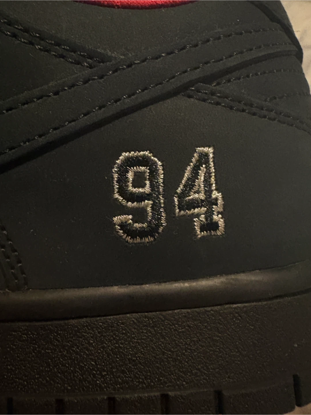 Nike SB Dunk Low Pro Supreme '94 Black Red - photo 5