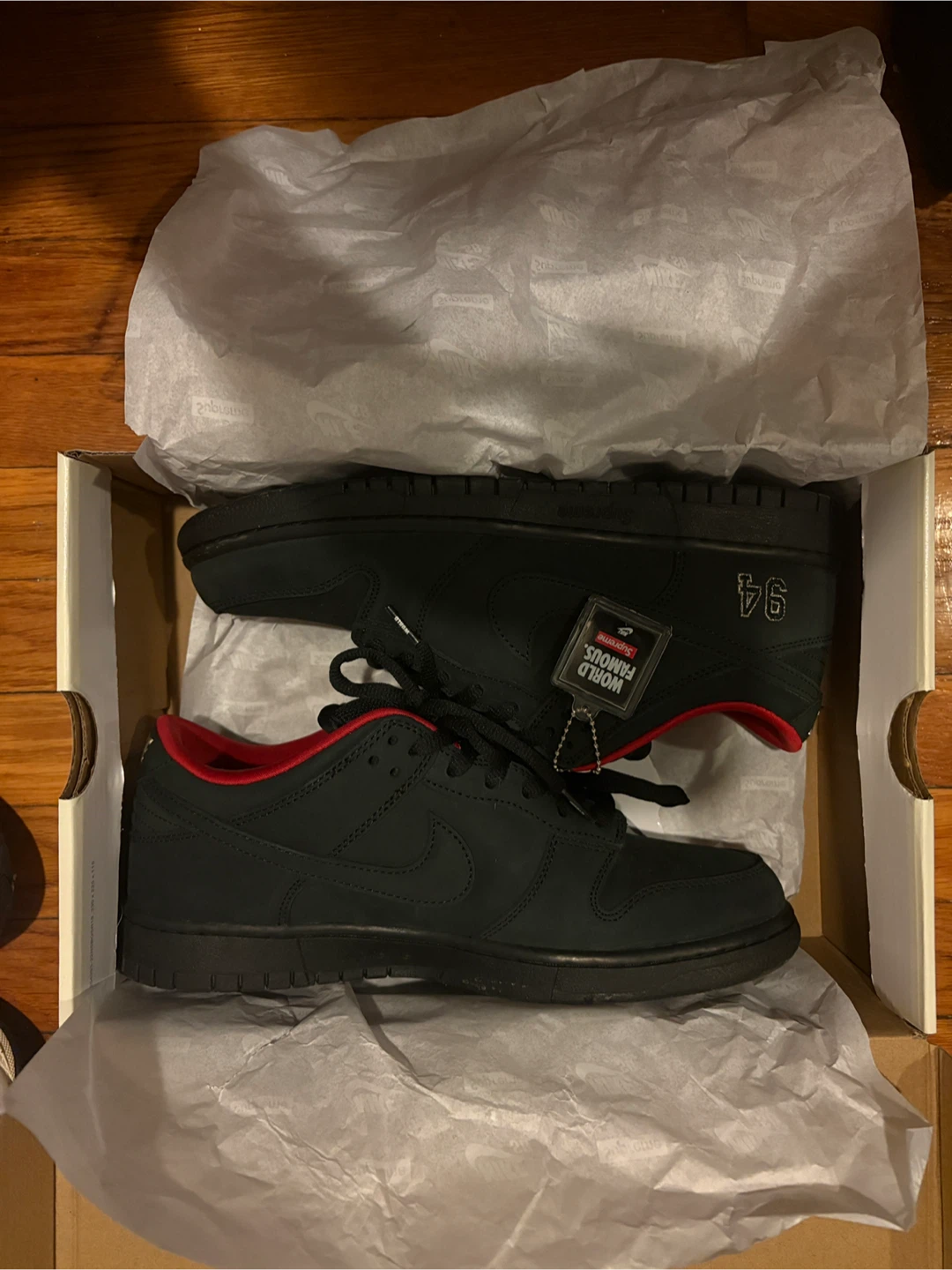 Nike SB Dunk Low Pro Supreme '94 Black Red