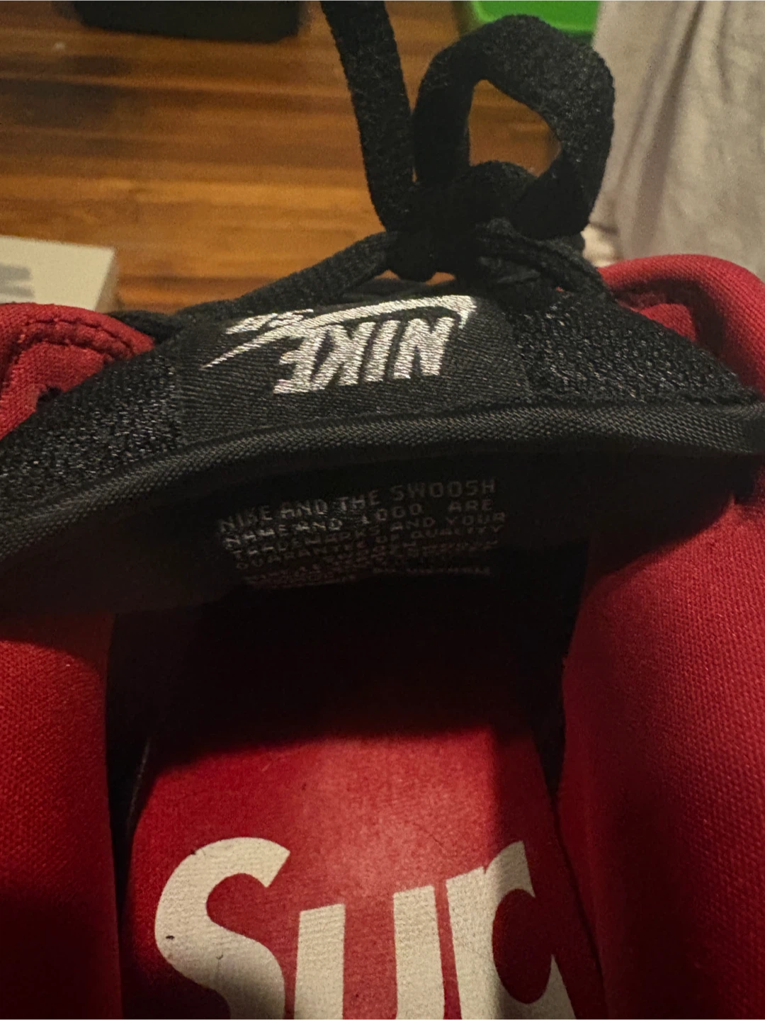 Nike SB Dunk Low Pro Supreme '94 Black Red - photo 4