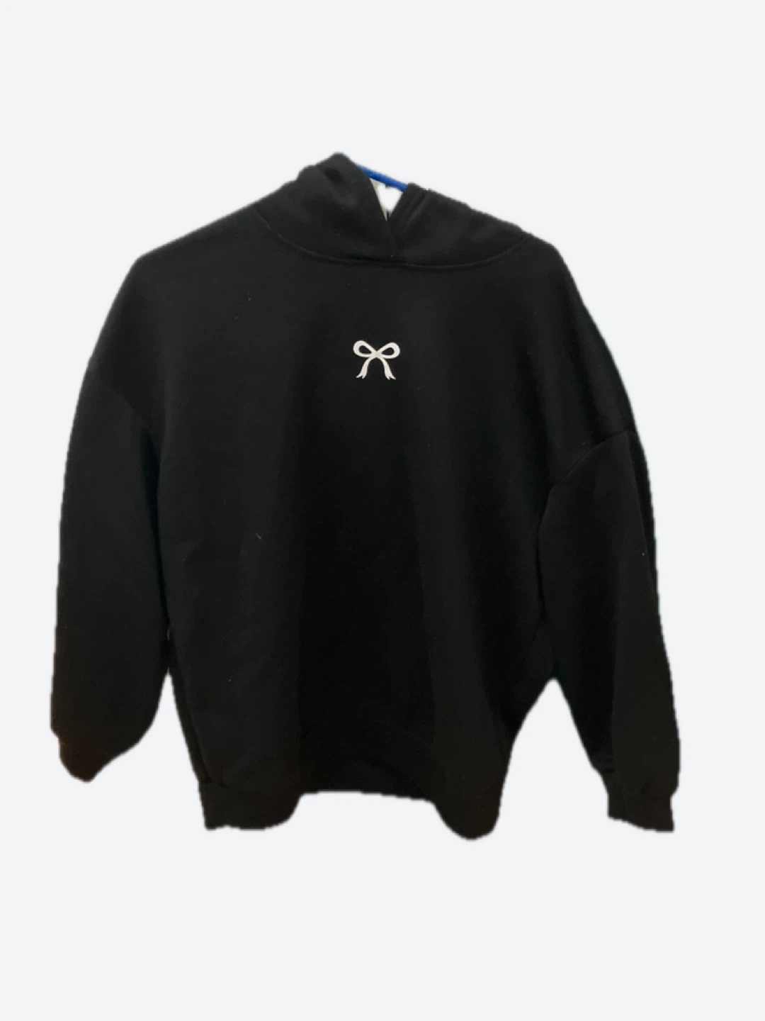 Dazy Black Hoodie with Bow Logo - Size M