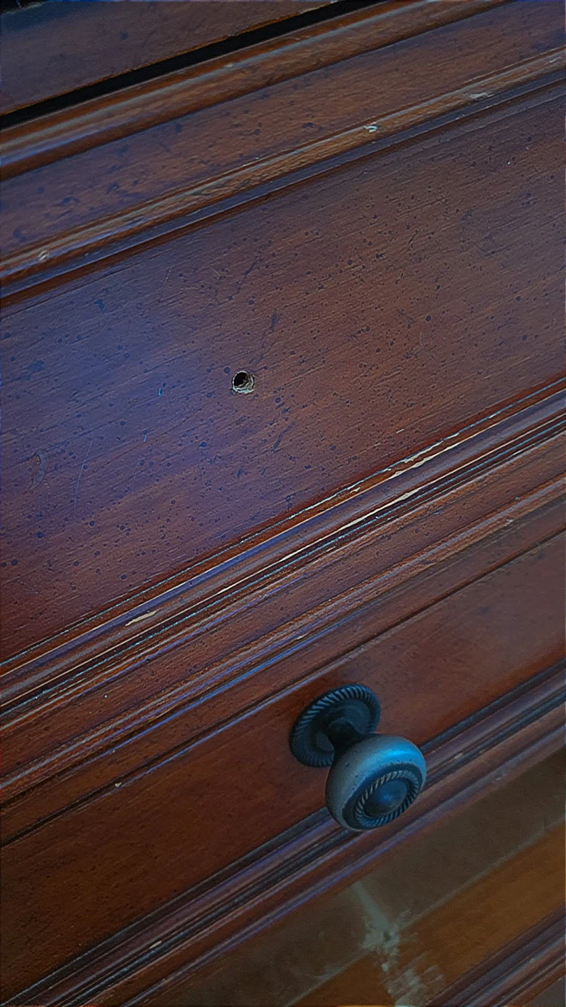 Wooden Dresser with Marble Top and Mirror - photo 4