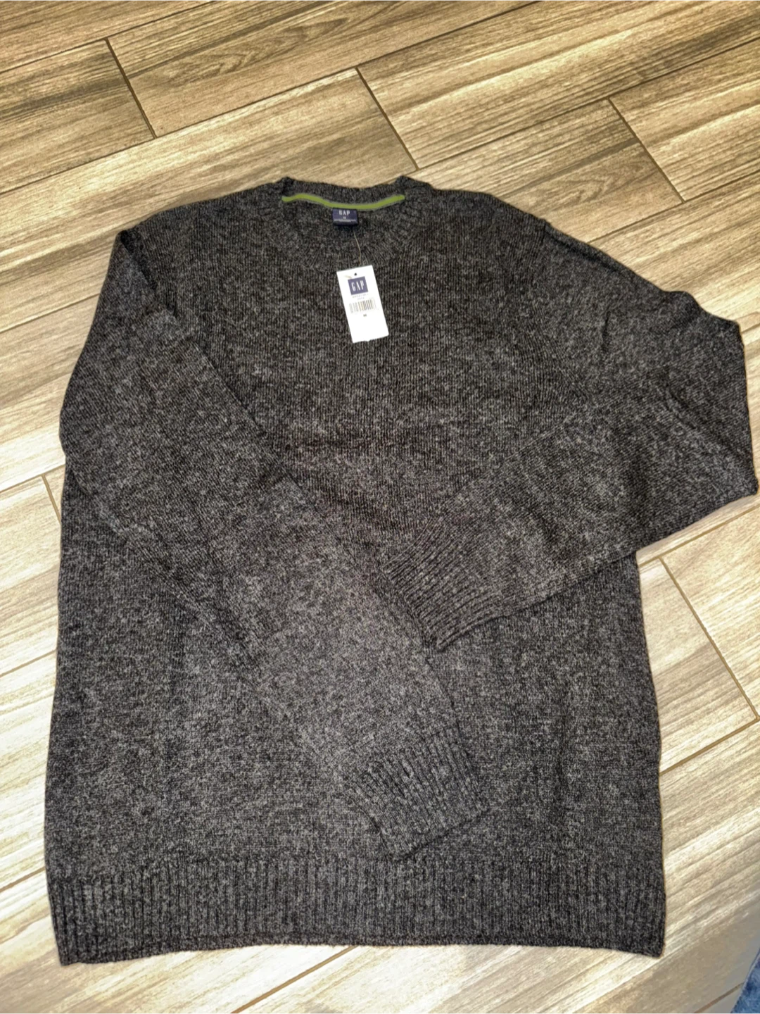 🏆 VINTAGE 2000s GAP Men's Gray Crewneck Sweater Size M - photo 4