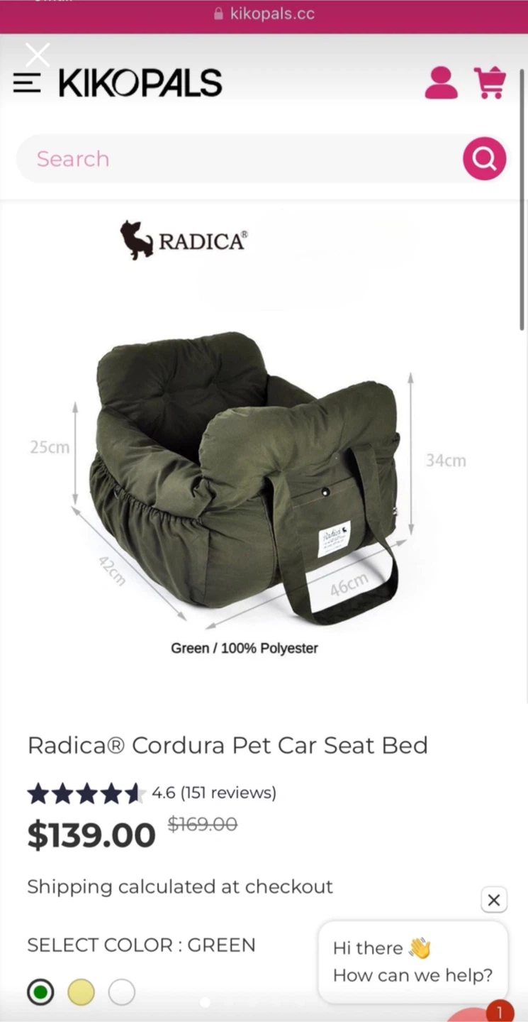 🏆Radica Cordura Pet Car Seat Bed - photo 2