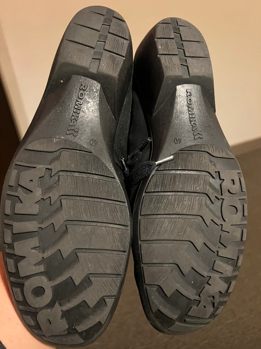 Romika Black Leather Lace-Up Shoes Size 40 - photo 2