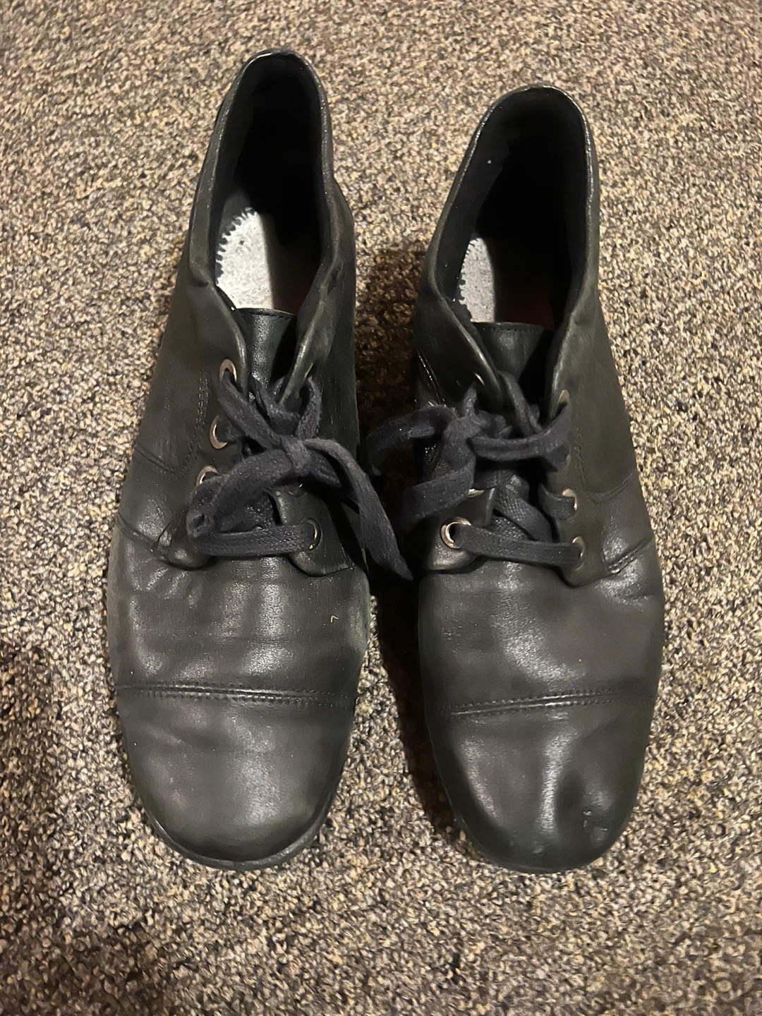 Romika Black Leather Lace-Up Shoes Size 40