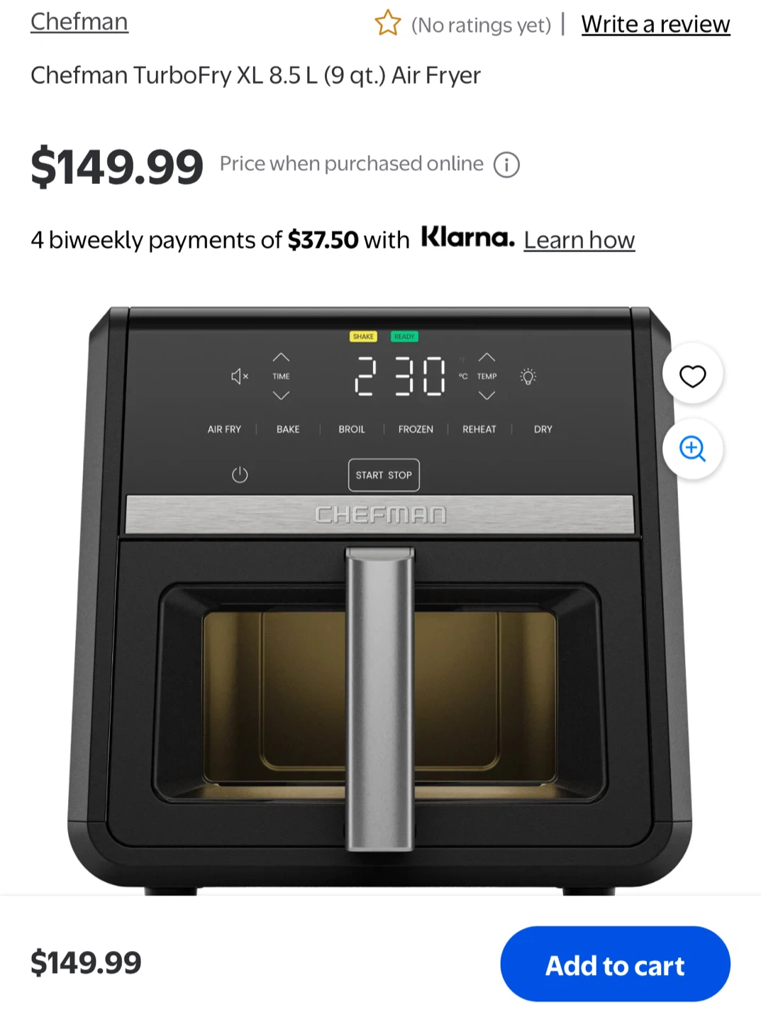 Chefman TurboFry XL 8.5L Air Fryer - photo 3