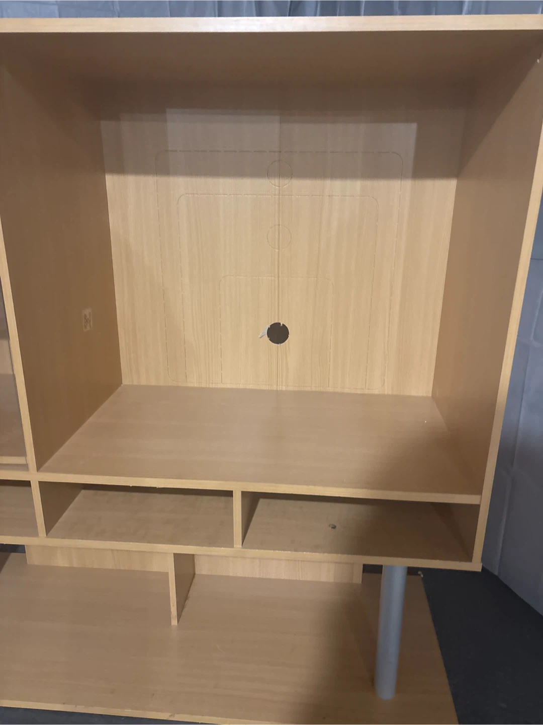 Wooden TV Stand with Shelves - photo 4