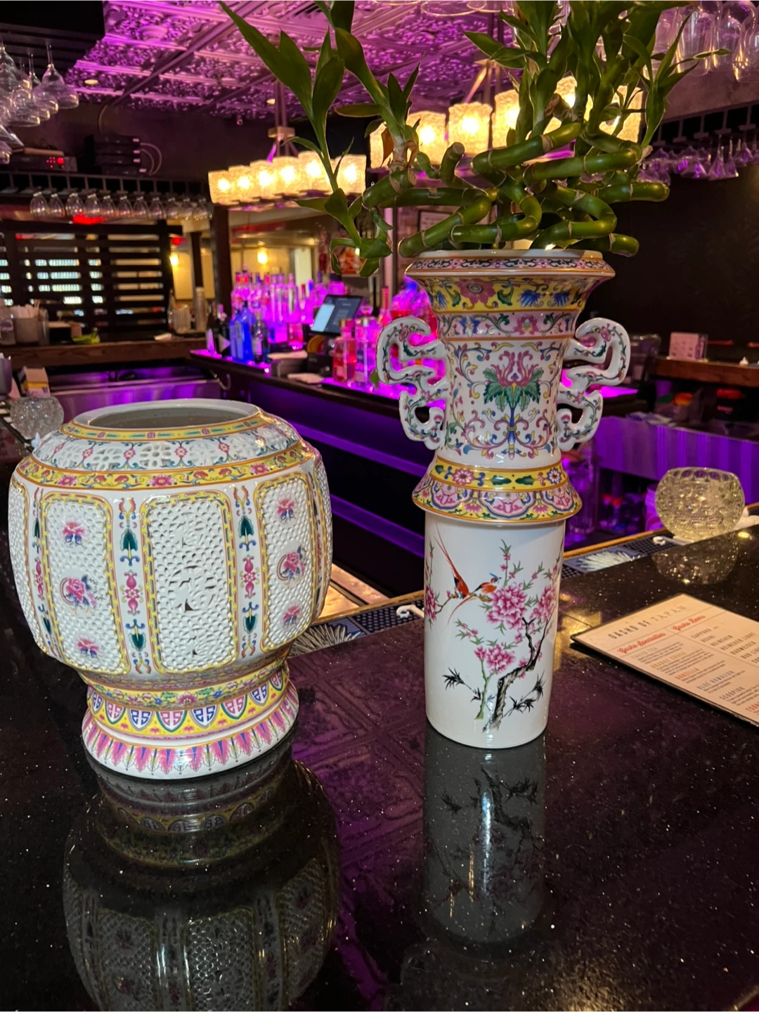 Ornate Porcelain Vase and Ginger Jar Set - photo 4
