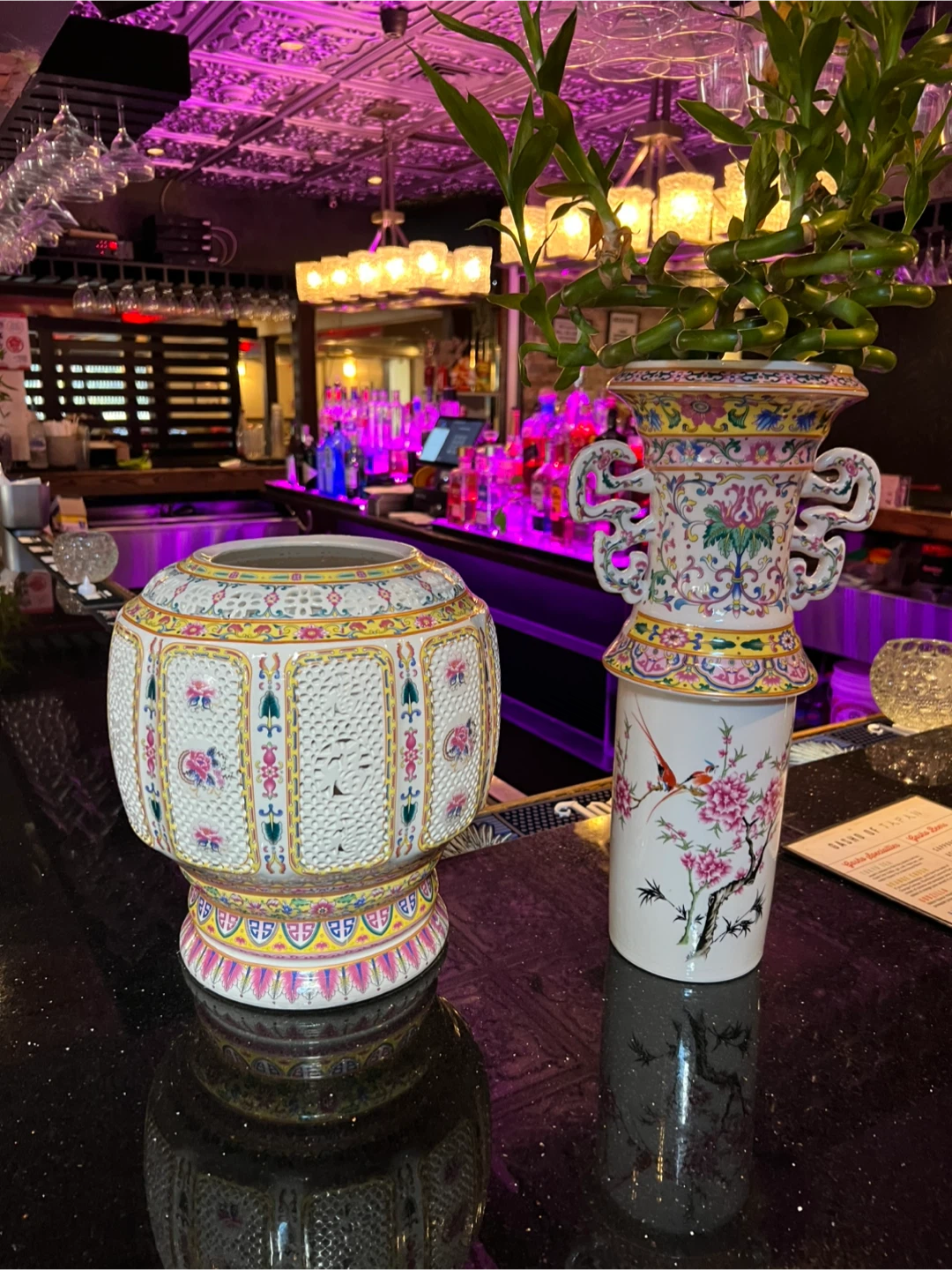 Ornate Porcelain Vase and Ginger Jar Set - photo 2