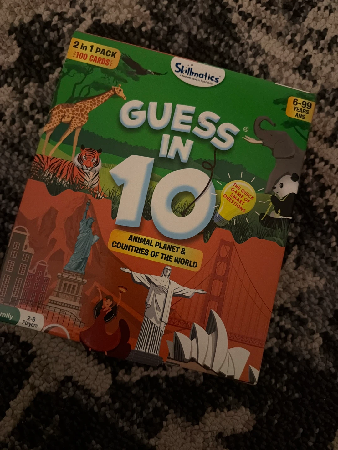 Guess In 10 Animal Planet & Countries Card Game  🏆