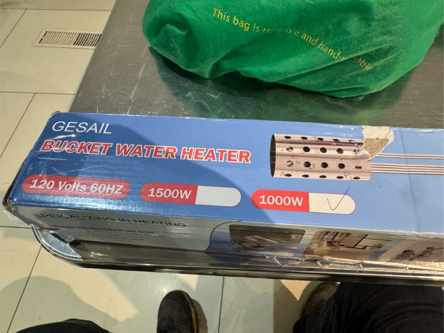 GESAIL 1000W Bucket Water Heater - photo 2