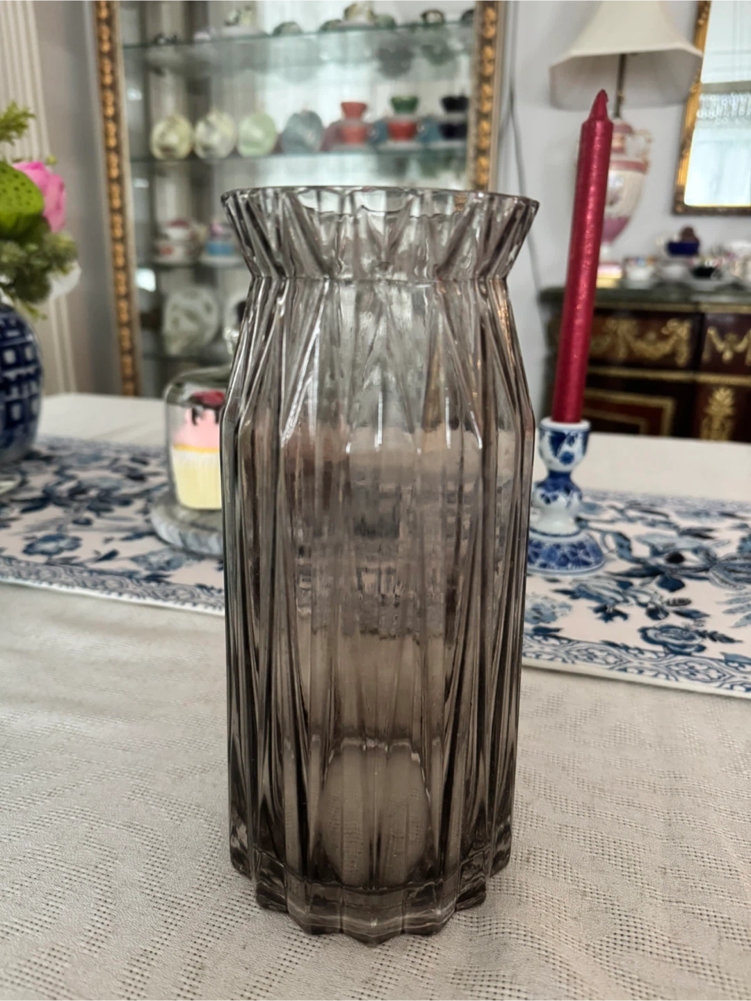 Two glass vases, teal and grey - photo 2