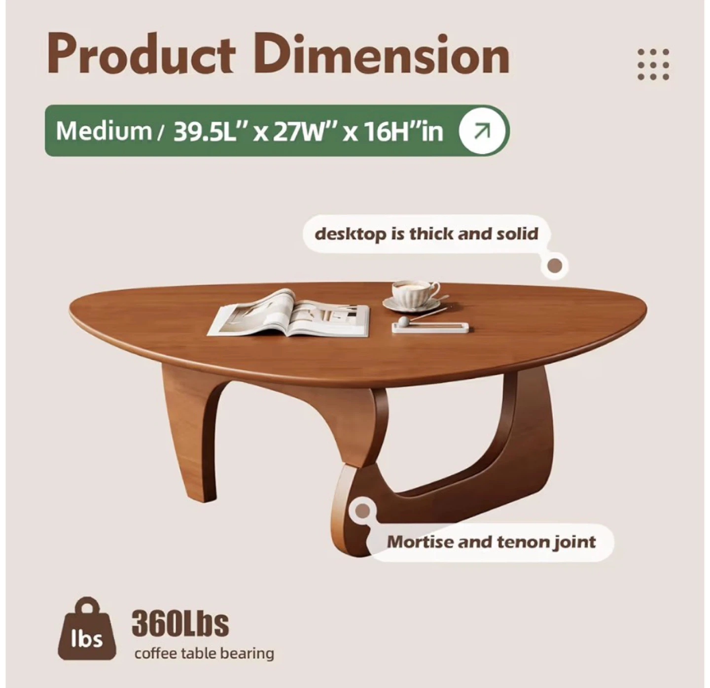 Noguchi styled Wood Coffee Table - photo 2