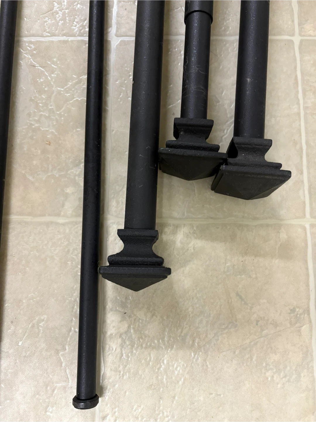 Brown Curtain Rod Set with Finials - photo 2