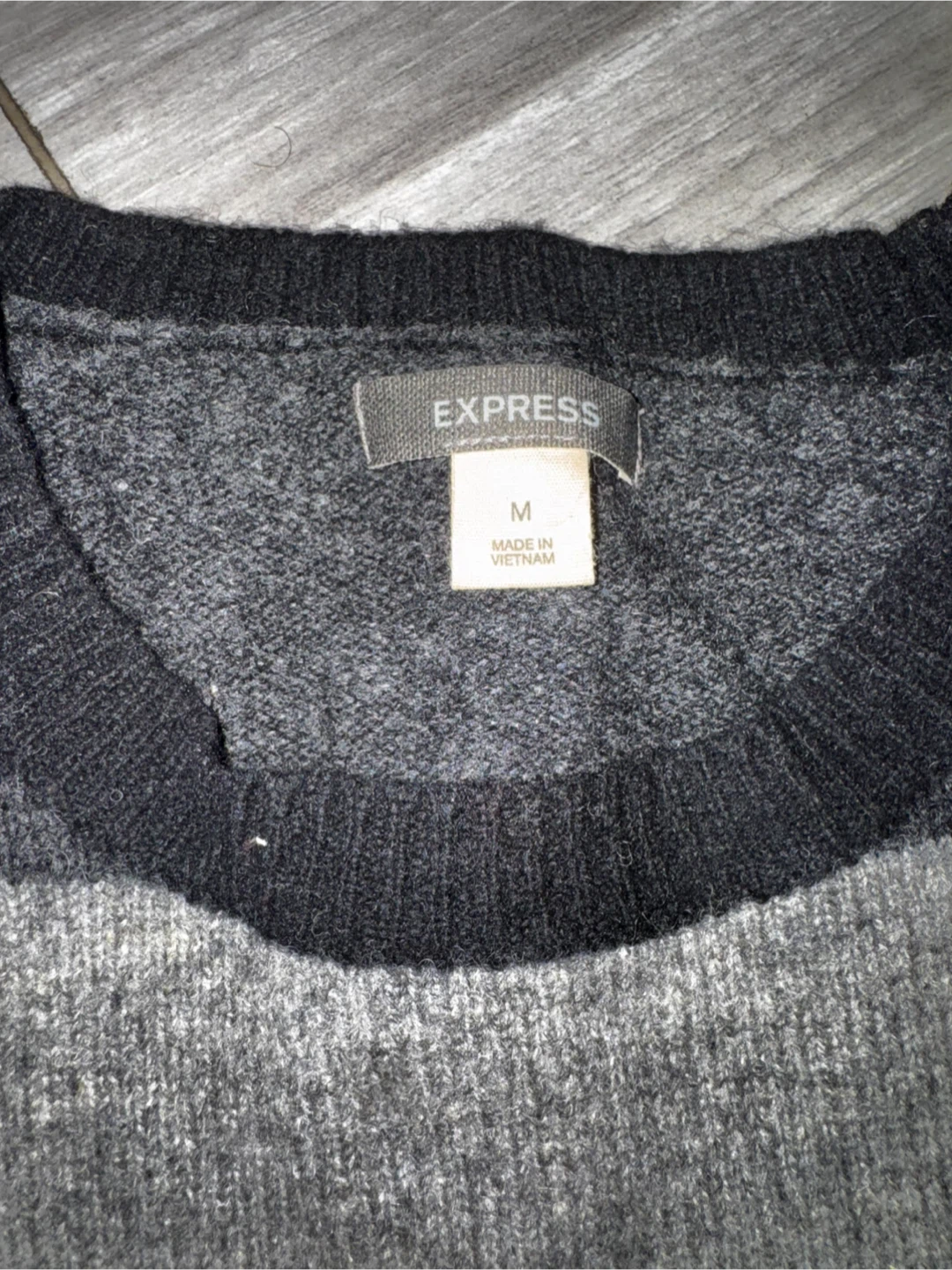 🏆VINTAGE 2000s EXPRESS Striped Lambswool Sweater Medium - photo 4