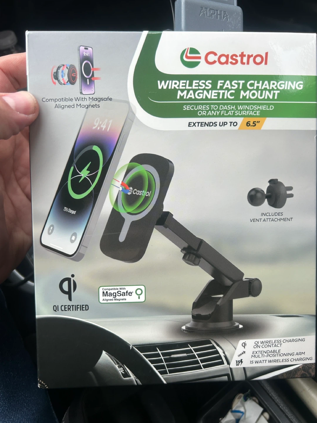 Castrol Wireless Fast Charging Magnetic Mount