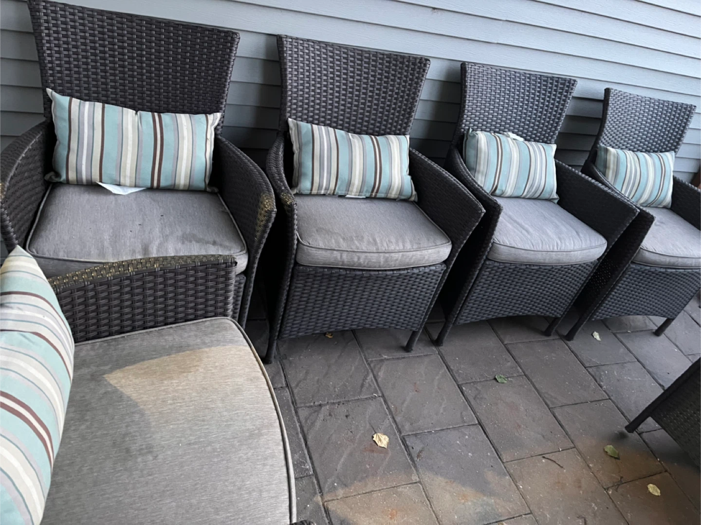 Set of 6 Wicker Patio Chairs with Cushions 🏆 - photo 2