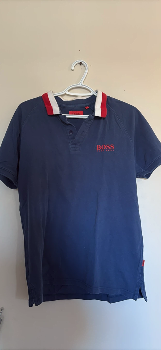 HUGO BOSS Men's Polo Shirt - Blue - Size L