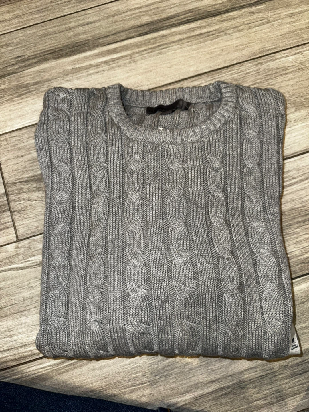 🏆VINTAGE Old Navy Gray Cable Knit Sweater - Men's Medium
