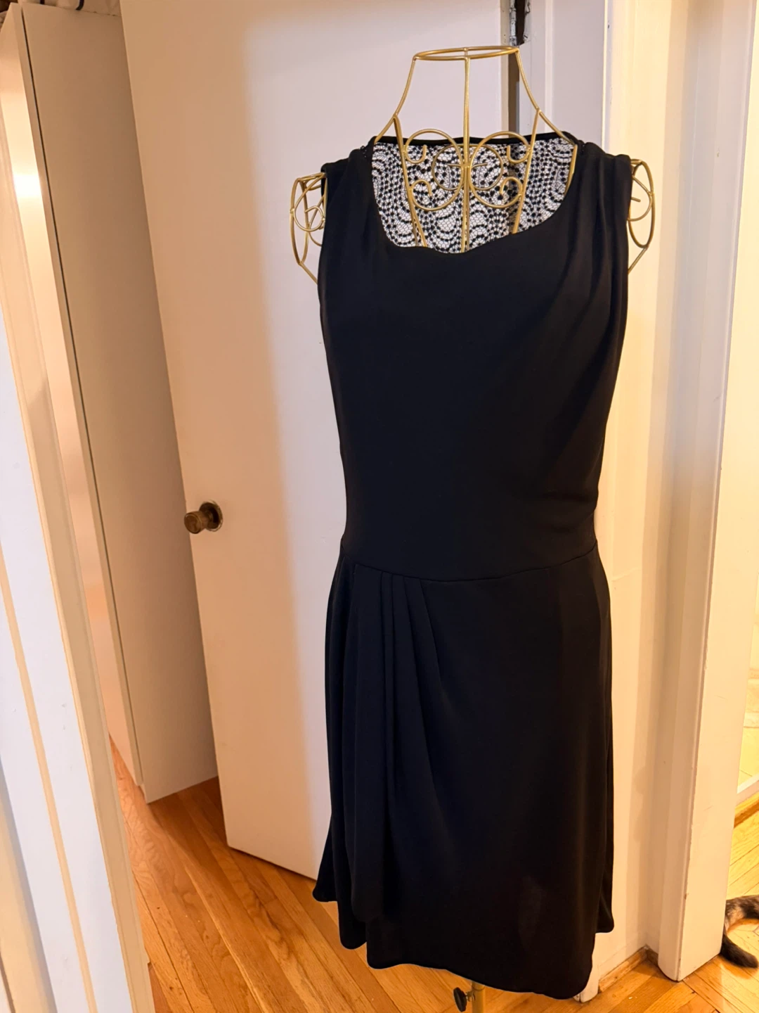 🏆BCBGMAXAZRIA Black Lace Detail Dress Size M - photo 2