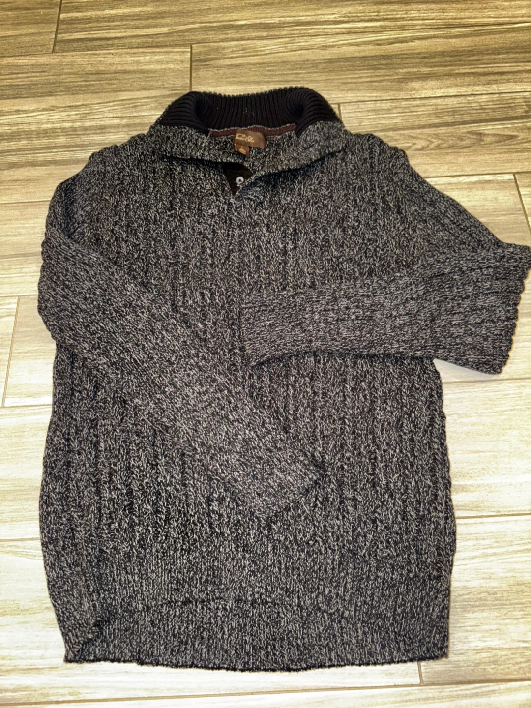🏆Tasso Elba Men's Shawl Collar Cable Knit Sweater - Size L - photo 2