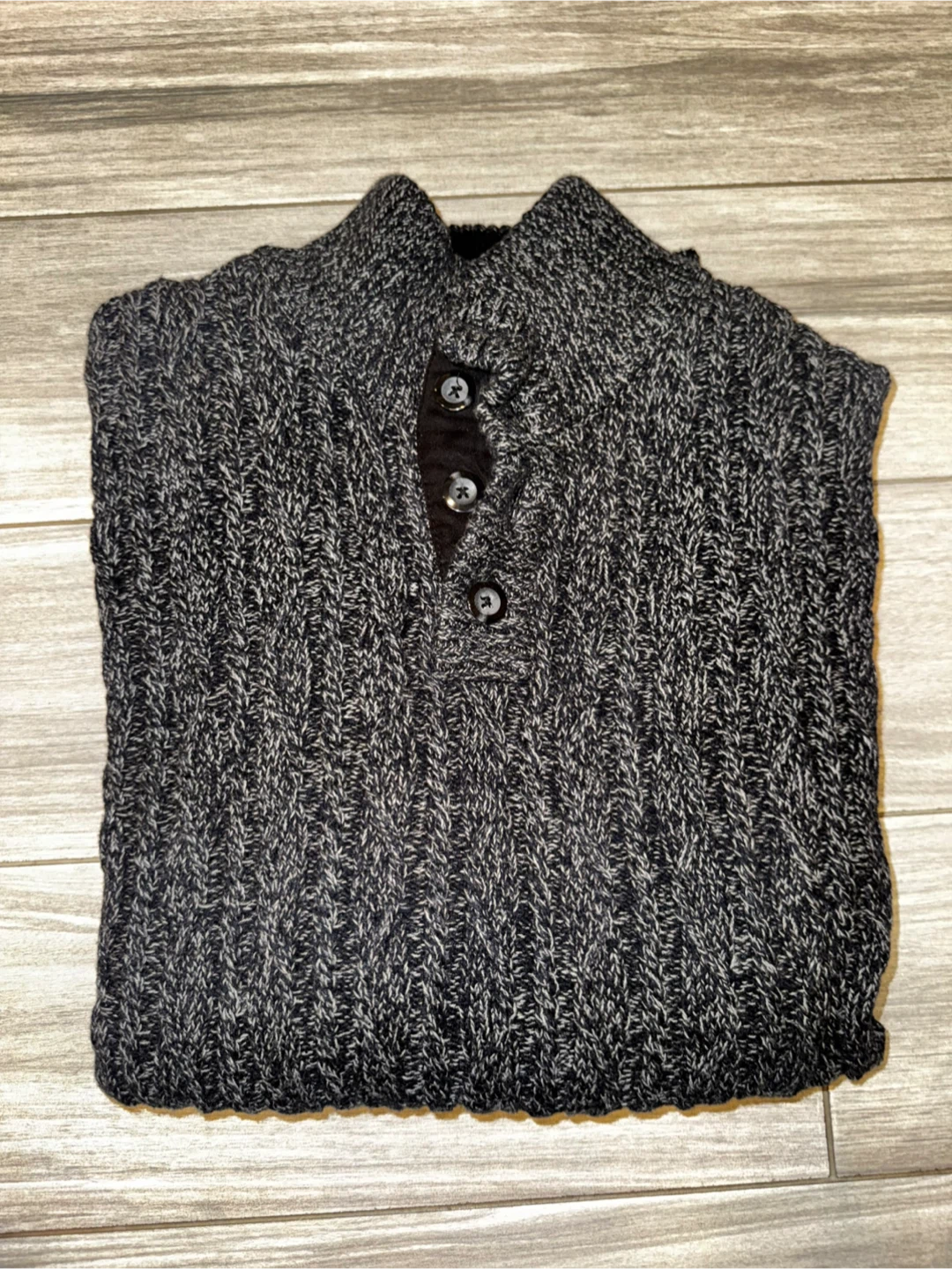 🏆Tasso Elba Men's Shawl Collar Cable Knit Sweater - Size L - photo 3