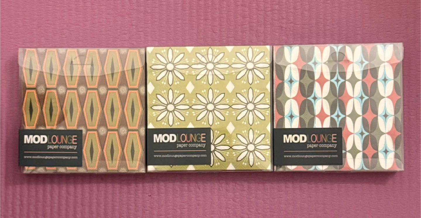 Mod Lounge Cocktail Napkins (Set of 3)🏆 - photo 2