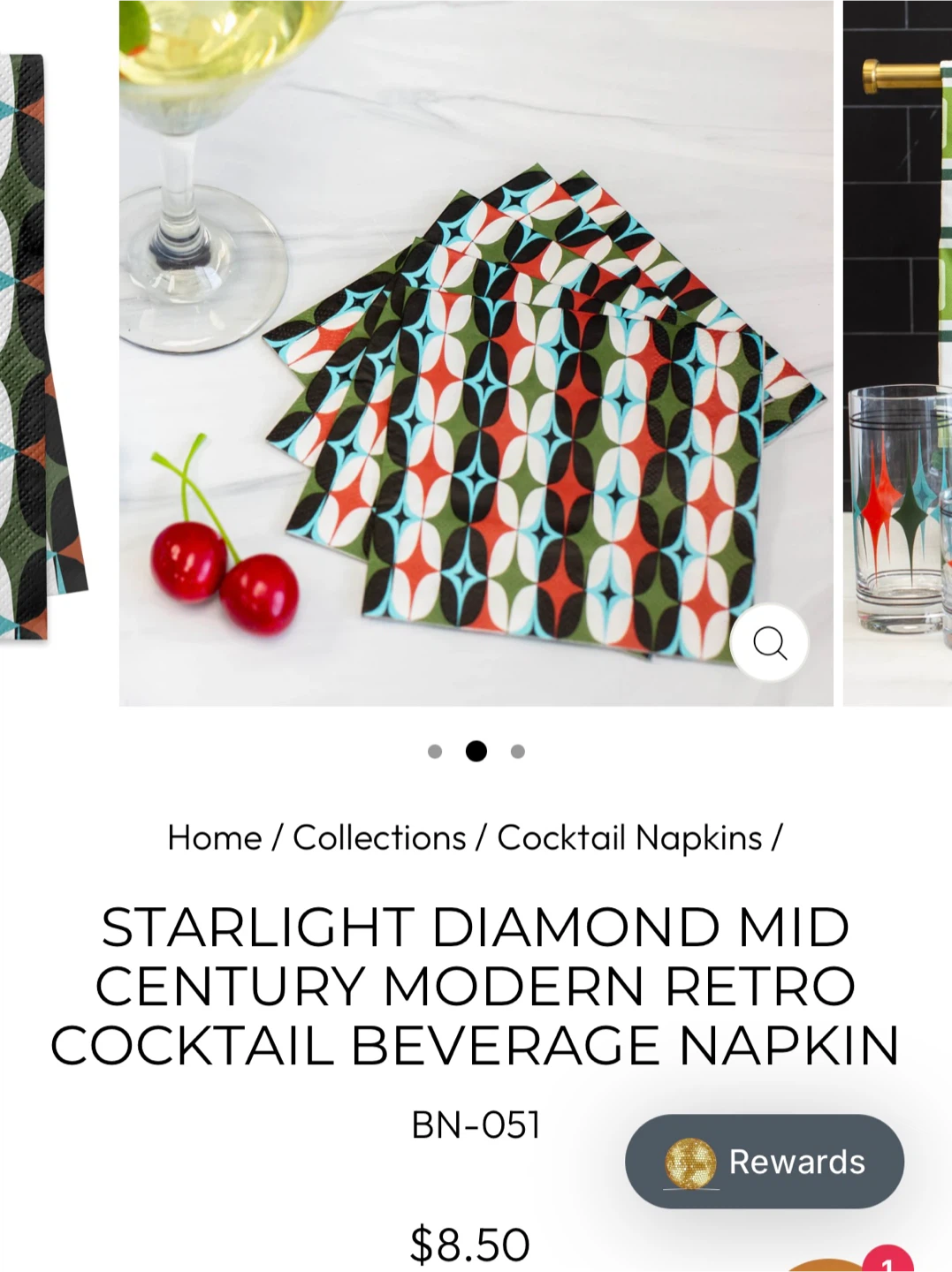 Mod Lounge Cocktail Napkins (Set of 3)🏆 - photo 3