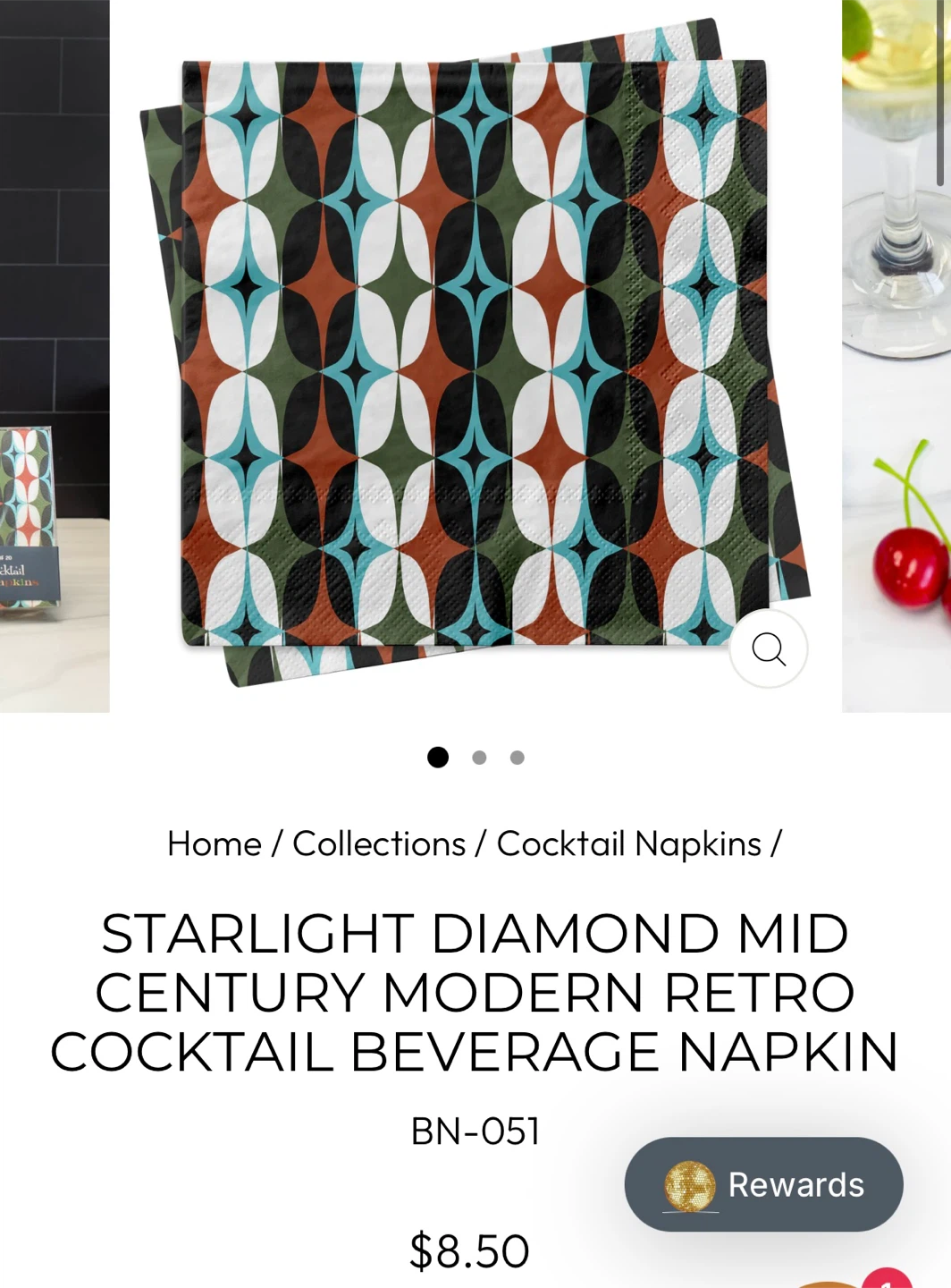 Mod Lounge Cocktail Napkins (Set of 3)🏆 - photo 4