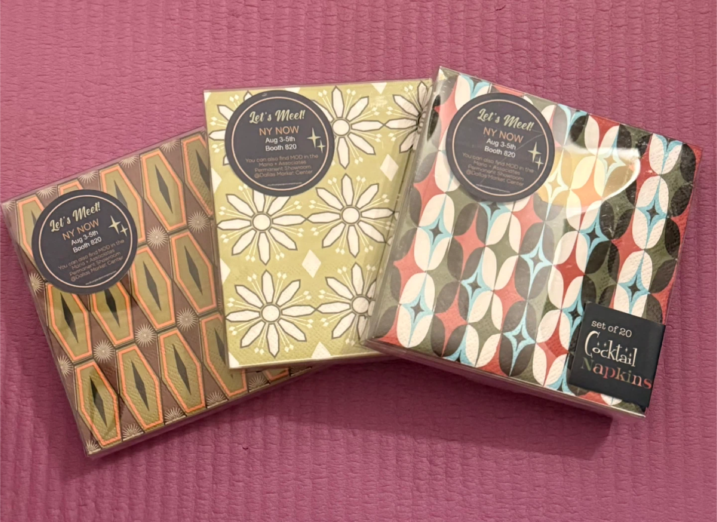 Mod Lounge Cocktail Napkins (Set of 3)🏆