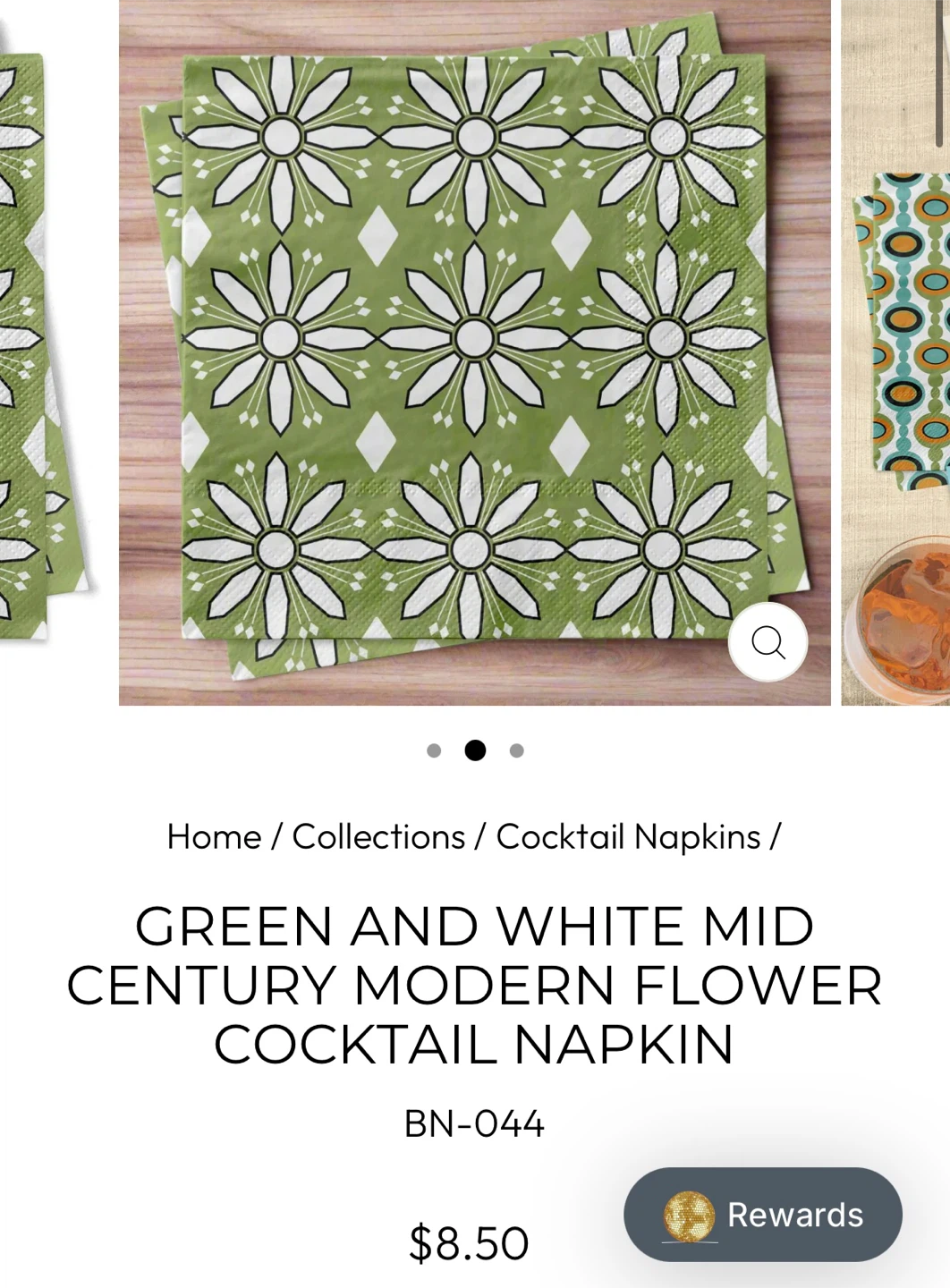Mod Lounge Cocktail Napkins (Set of 3)🏆 - photo 5