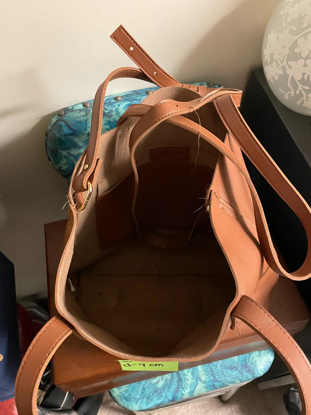 Brown Faux Leather Tote Bag - photo 2