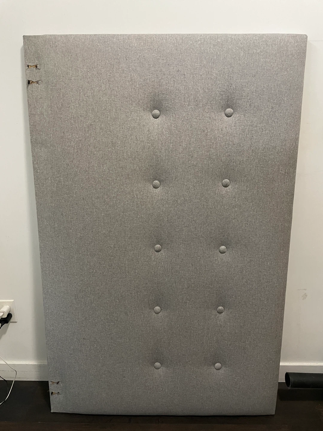 Grey Tufted Upholstered Headboard and Bed Frame - photo 4