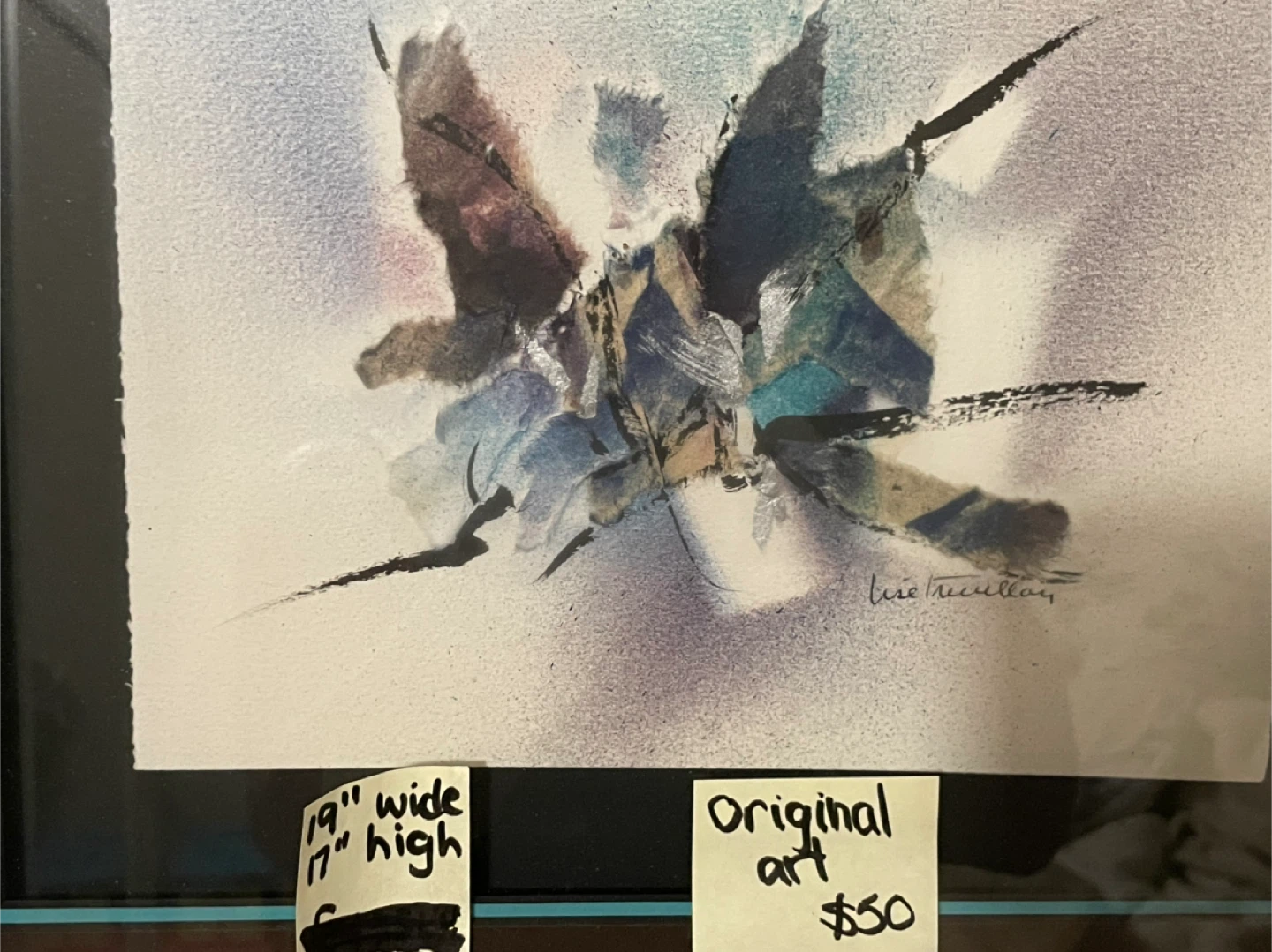 Original Abstract Art Framed Print - photo 2